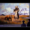 Alaska Brown Bears and Woman